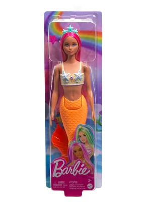 BARBIE SIRENAS CON CABELLO DE COLORES - NARANJA