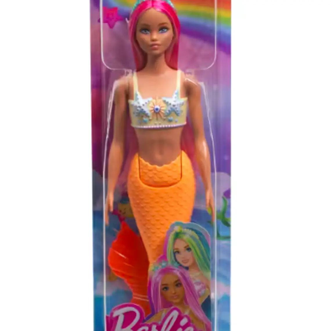 BARBIE SIRENAS CON CABELLO DE COLORES - NARANJA 2