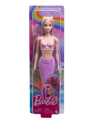 BARBIE SIRENAS CON CABELLO DE COLORES - MORADO