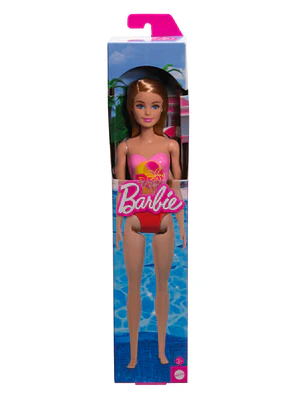 BARBIE MUÑECA DE PLAYA SORPRESA - ROSADA