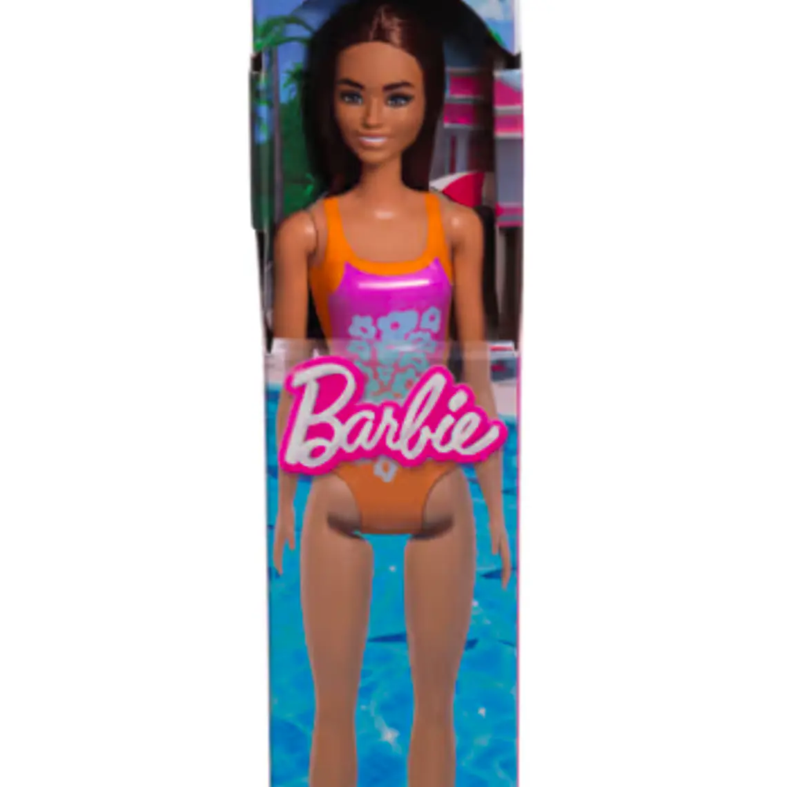 BARBIE MUÑECA DE PLAYA SORPRESA - NARANJA MORADA 2