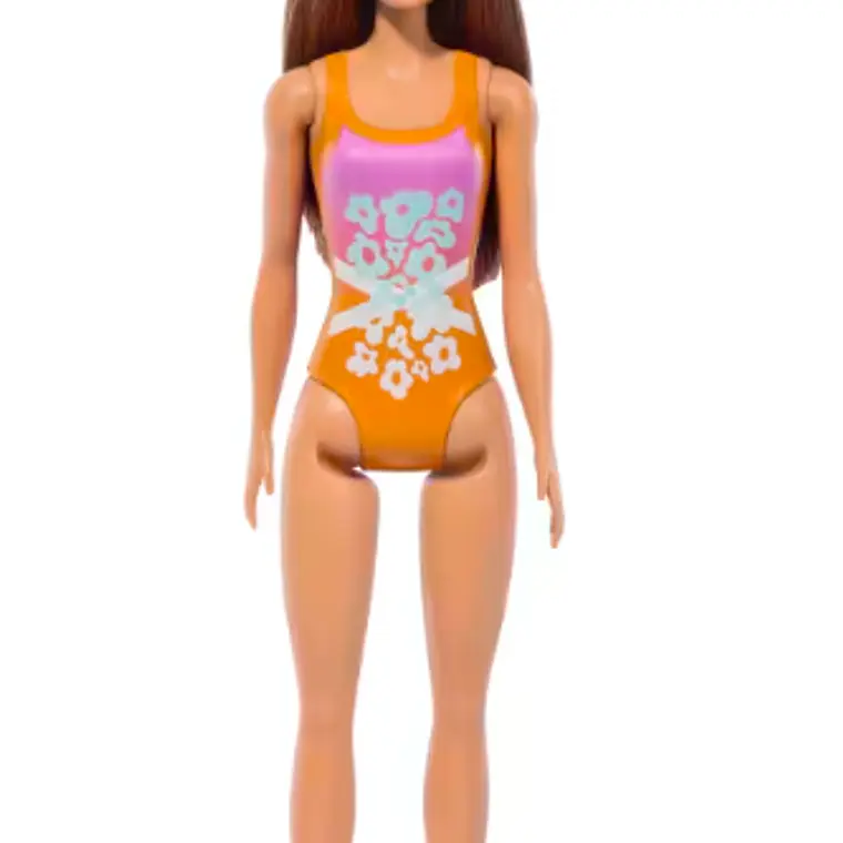 BARBIE MUÑECA DE PLAYA SORPRESA - NARANJA MORADA 3