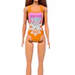 BARBIE MUÑECA DE PLAYA SORPRESA - NARANJA MORADA - Miniatura 3