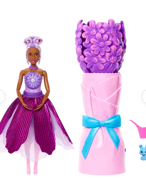 BARBIE MUÑECA REVEAL DE FLORES SORPRESA - MORADA