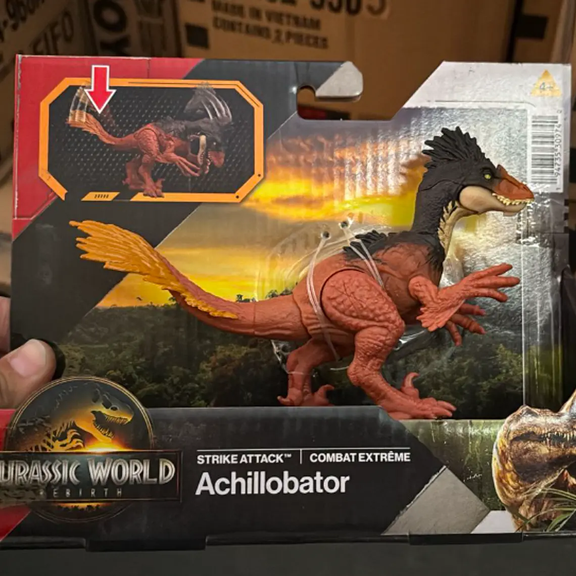 JURASSIC WORLD DINOSAURIO REBIRTH MORDIDA DE ATAQUE - ACHI 1