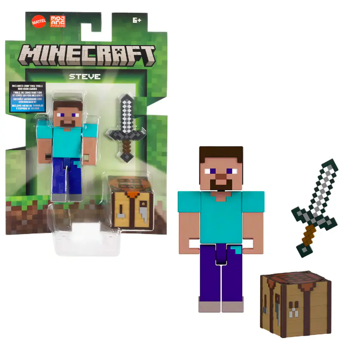 MINECRAFT FIGURA DE ACCIÓN MOBS DE 3.25 - STEVE 2