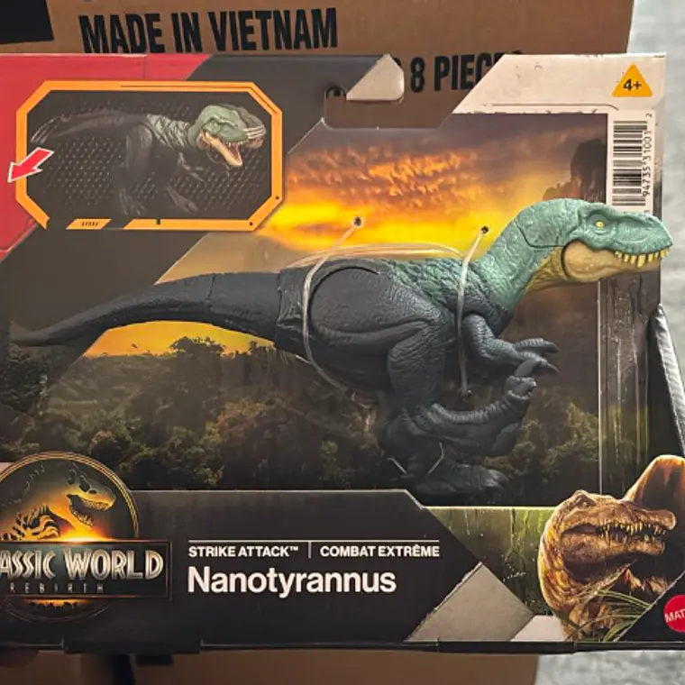 JURASSIC WORLD DINOSAURIO REBIRTH MORDIDA DE ATAQUE - NANO 1