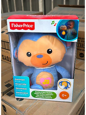 FISHER-PRICE JUGUETE PARA BEBÉS ANIMALITOS LUMINOSOS - MONO AZUL