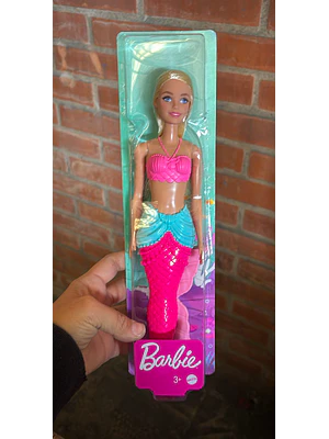 BARBIE MUÑECA SIRENA SORPRESA - ROSADA