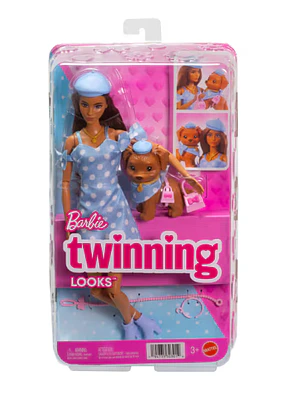 BARBIE FASHION BEAUTY MUÑECA LOOKS IGUALES TERESA Y PERRITO