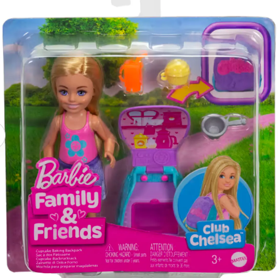 BARBIE SET DE JUEGO CHELSEA MOCHILA PARA HORNEAR CUPCAKES 2