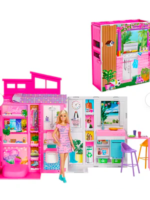 BARBIE CASA MUÑECAS GLAM CON MUÑECA