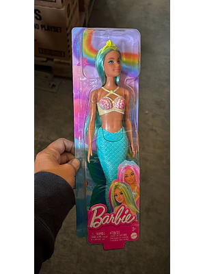 BARBIE SIRENAS CON CABELLO DE COLORES - CELESTE