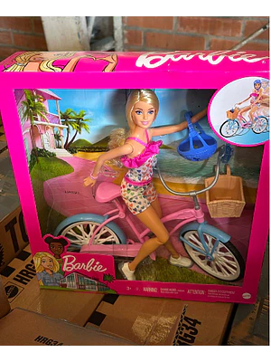 BARBIE SET DE JUEGO BICICLETA CON MUÑECA