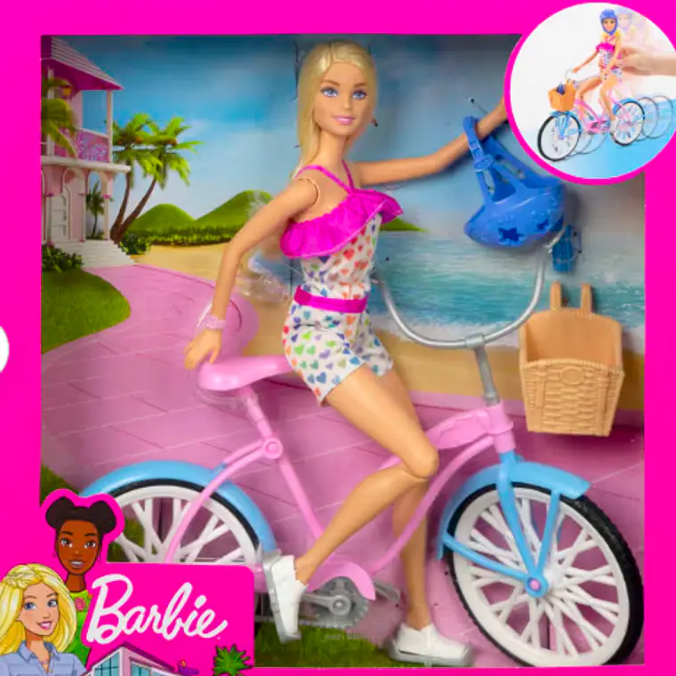 BARBIE SET DE JUEGO BICICLETA CON MUÑECA 3