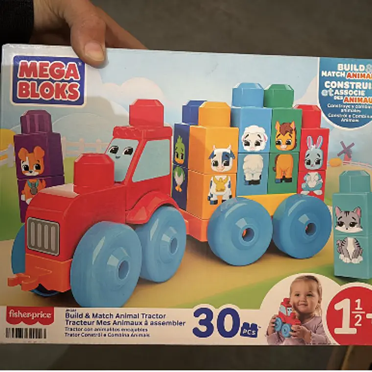 TRACTOR ARMA Y COMBINA MEGA BLOKS 1.5 AÑOS EN ADELANTE 1