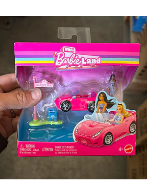 BARBIE MINI VEHÍCULOS Y SETS - AUTO FUCSIA