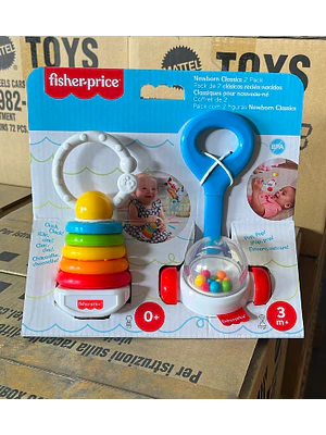 SET FISHER - PRICE BÁSICOS DIVERTIDOS SONAJAS BEBÉ NACIMIENTO