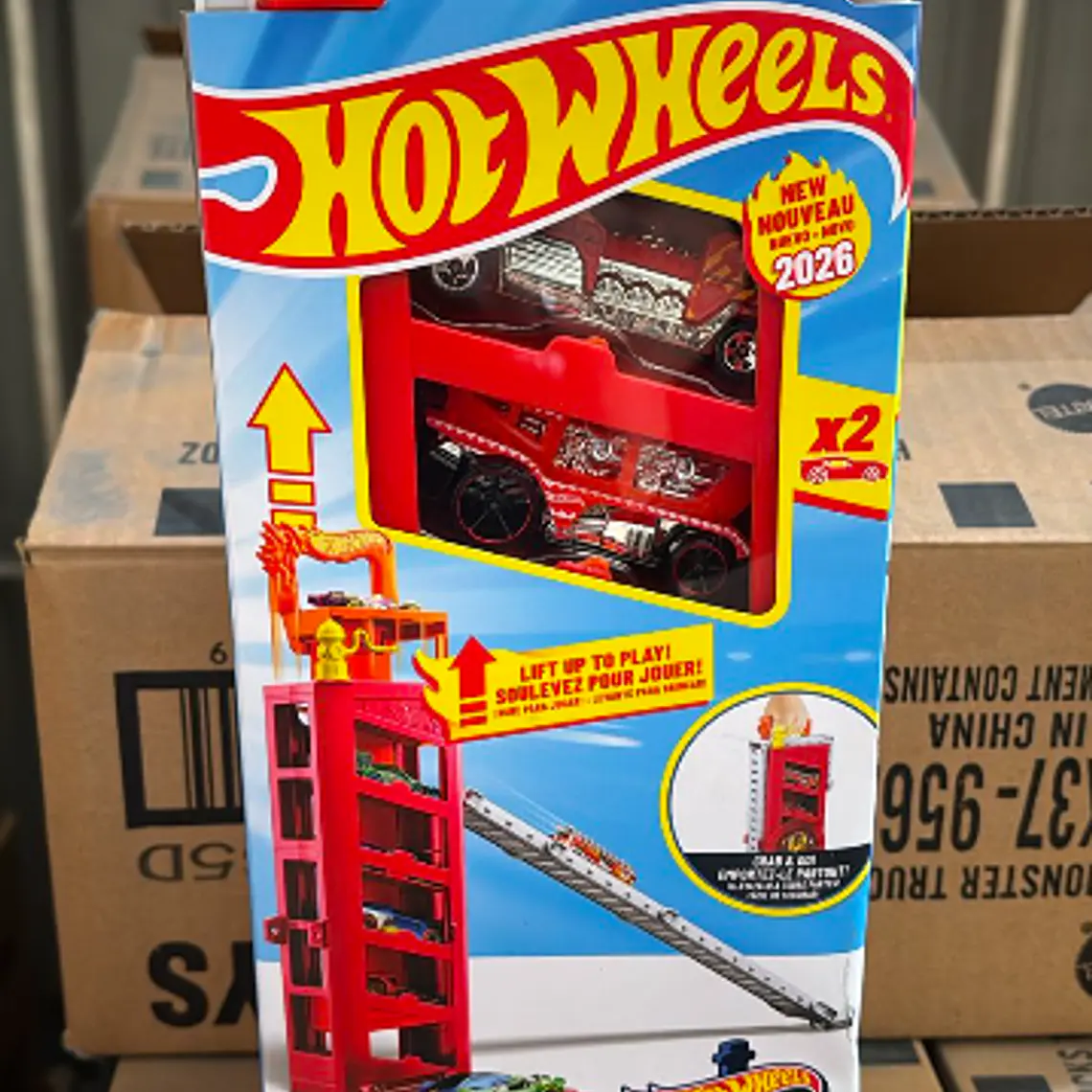 HOT WHEELS PISTA DE JUGUETE ESTACIONAMIENTO PORTÁTIL - ROJO 1