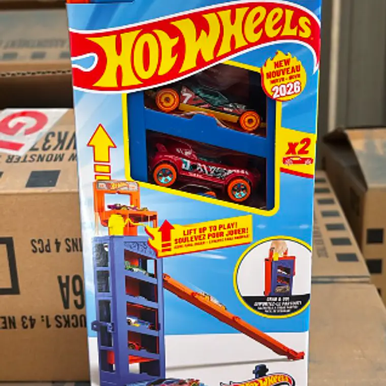 HOT WHEELS PISTA DE JUGUETE ESTACIONAMIENTO PORTÁTIL - AZUL 1