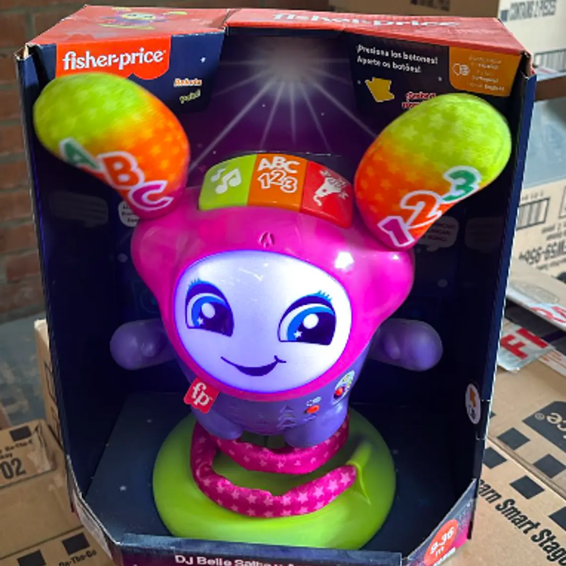 FISHER-PRICE JUGUETE PARA BEBÉS DJ BELLE SALTA Y APRENDE 1