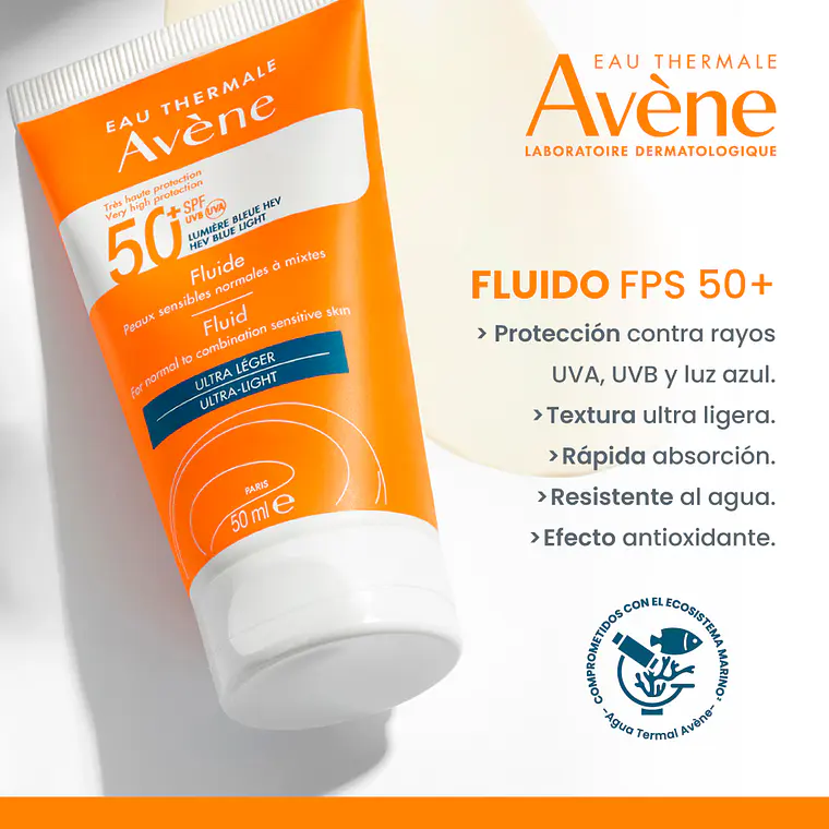 AVENE SOLAR FLUIDO SPF50+ (50 ML) I VENCE:04-01-1027 10
