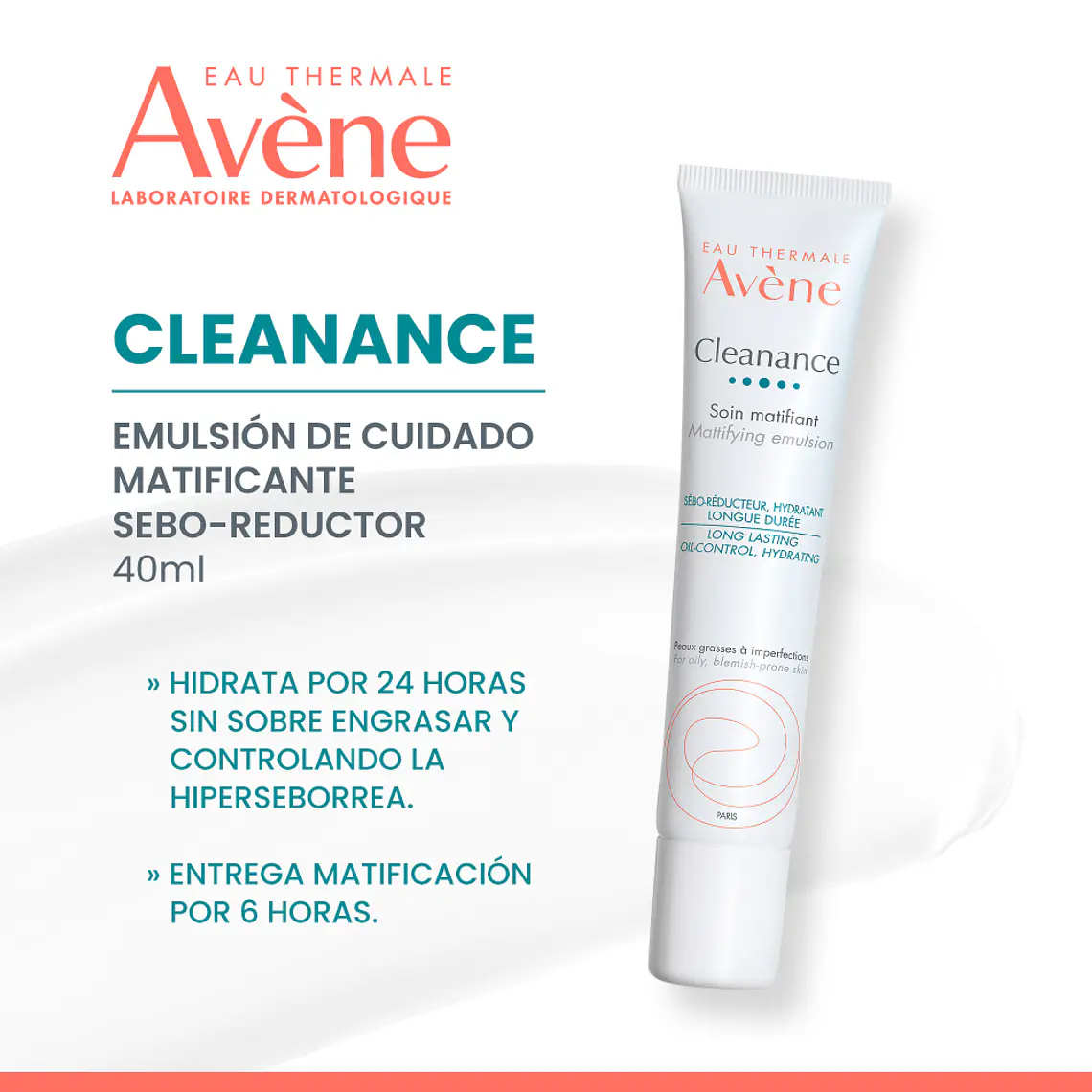 AVENE CLEANANCE EXPERT GEL CUIDADO MATIFICANTE (40 ML) I VENCE:30-06-2027 9