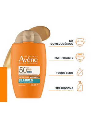 AVENE SOLAR ULTRA-FLUID OIL CONTROL CON COLOR SPF50+ (50 ML) I VENCE: 31-03-2028