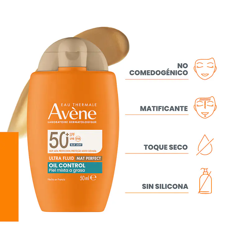 AVENE SOLAR ULTRA-FLUID OIL CONTROL CON COLOR SPF50+ (50 ML) I VENCE: 31-03-2028 2
