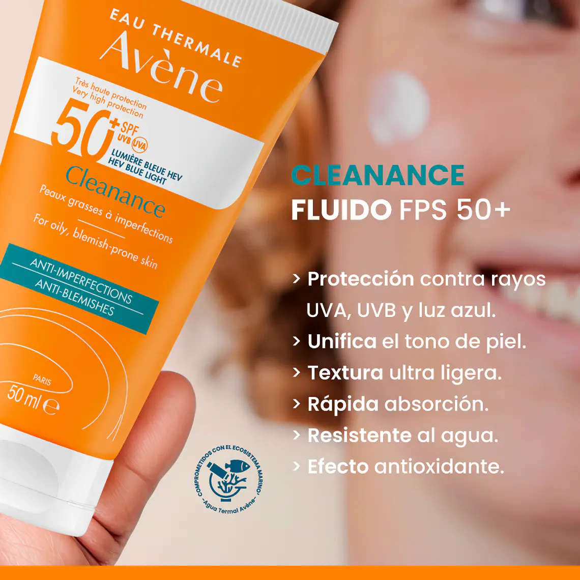 AVENE SOLAR CLEANANCE SPF50+ (50 ML) I VENCE: 31-10-2027 10