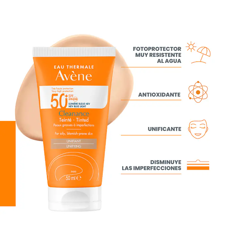 AVENE SOLAR CLEANANCE CON COLOR SPF50+ (50 ML) I VENCE: 30-11-2027 7
