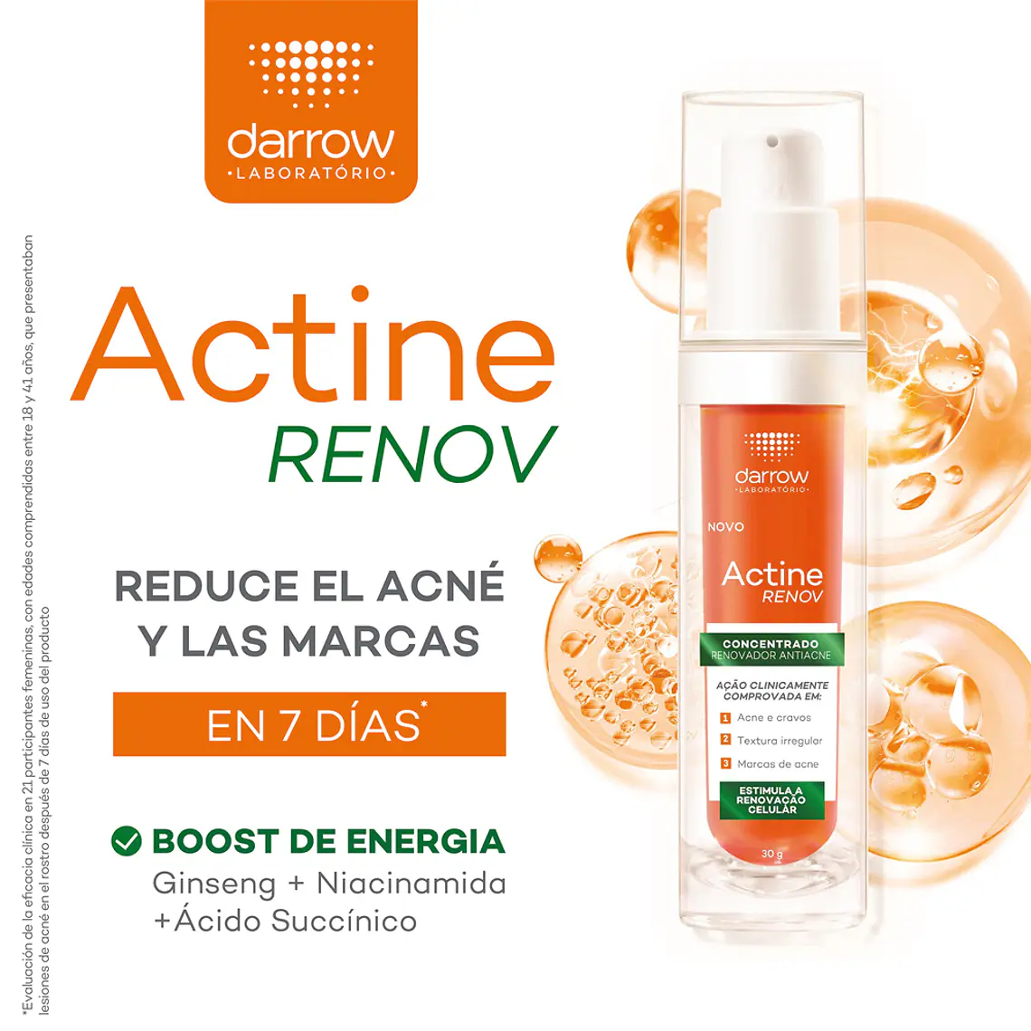 DARROW ACTINE RENOV SERÚM CONCENTRADO ANTIACNÉ ANTIMARCAS (30 G) I VENCE:30-05-2027 3