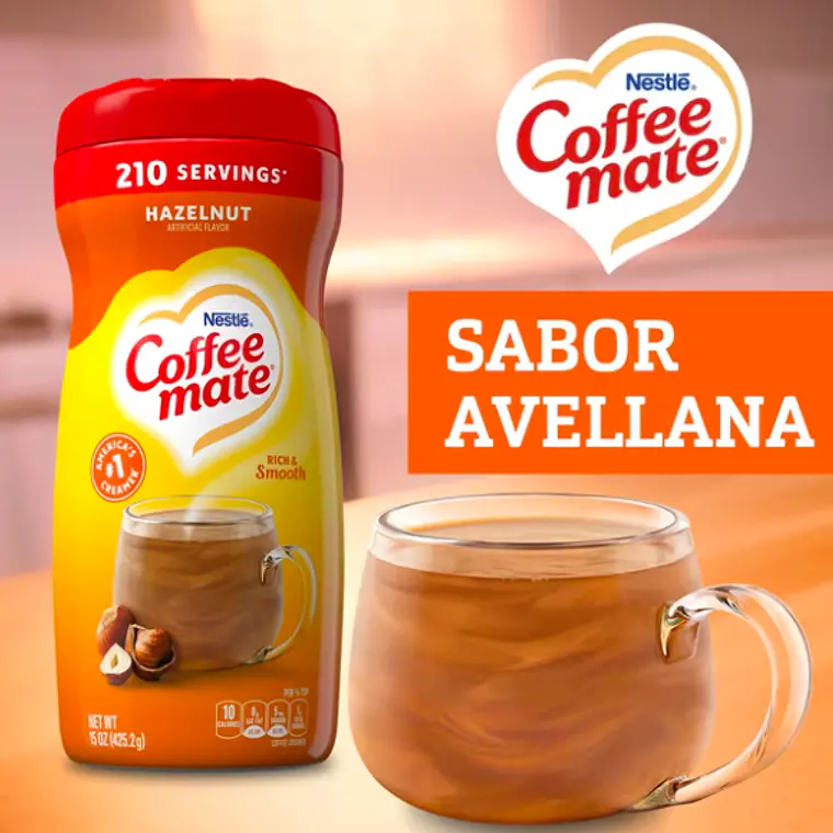 PACK 6 UNIDADES CREMA PARA CAFÉ EN POLVO SABOR AVELLANA 425,2 GR - $3.498 POR UNIDAD  (VENCE: 09-10-26) 3