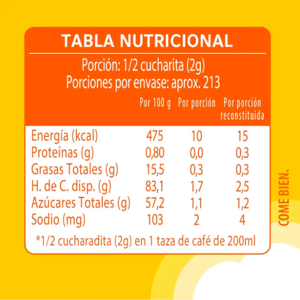 PACK 6 UNIDADES CREMA PARA CAFÉ EN POLVO SABOR AVELLANA 425,2 GR - $3.498 POR UNIDAD  (VENCE: 09-10-26) 6