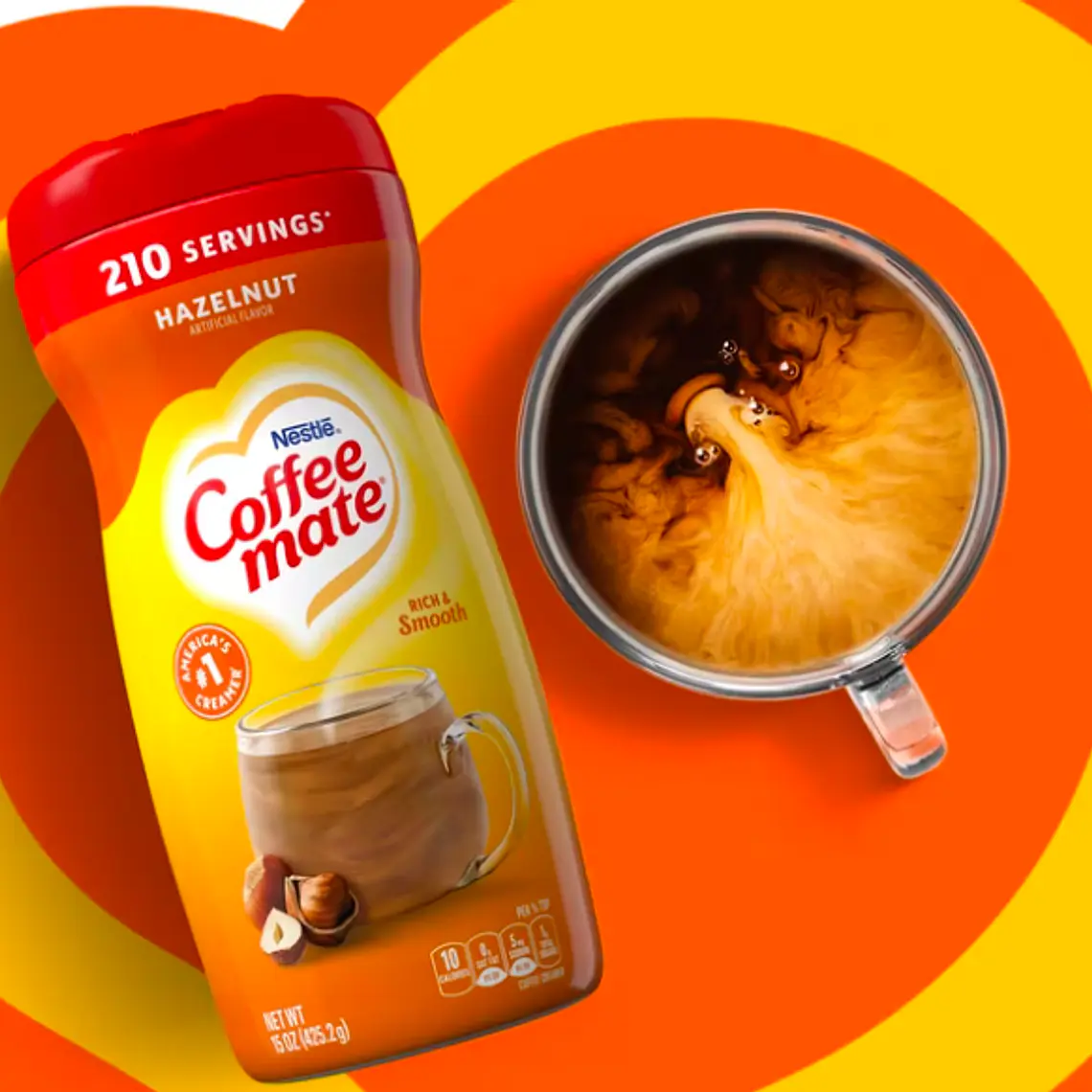 PACK 6 UNIDADES CREMA PARA CAFÉ EN POLVO SABOR AVELLANA 425,2 GR - $3.498 POR UNIDAD  (VENCE: 09-10-26) 7