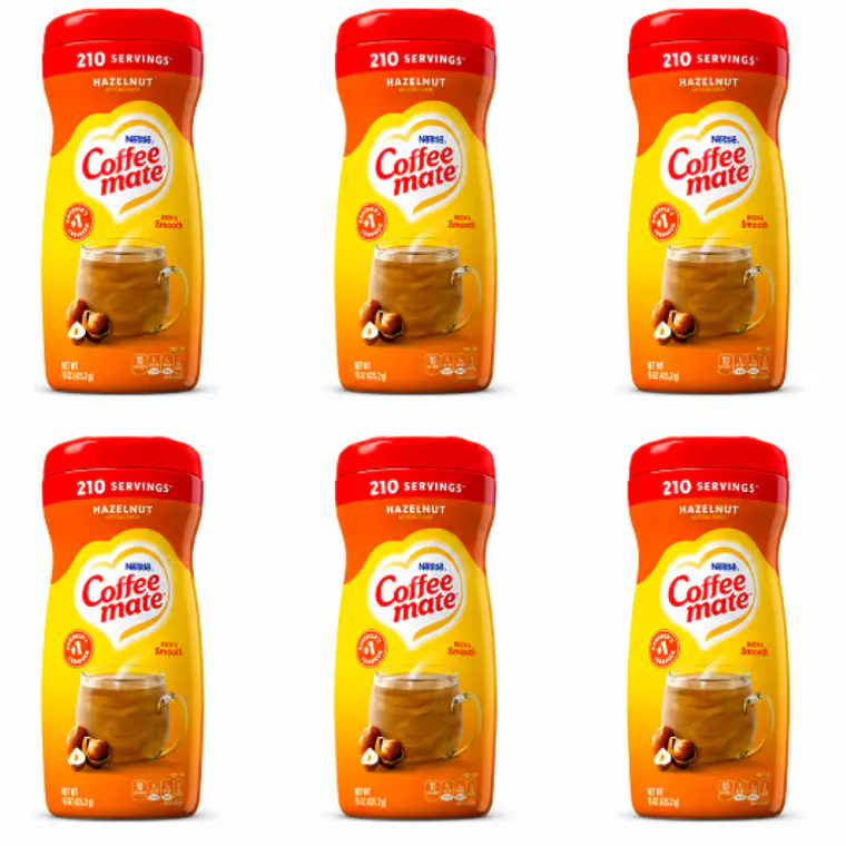 PACK 6 UNIDADES CREMA PARA CAFÉ EN POLVO SABOR AVELLANA 425,2 GR - $3.498 POR UNIDAD  (VENCE: 09-10-26) 1