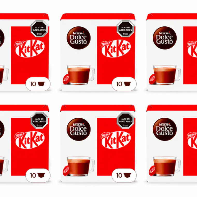 PACK 6 CAJAS (60 CÁPSULAS) DOLCE GUSTO KIT KAT - $3.998 CADA CAJA (VENCE: 01-09-26) 1