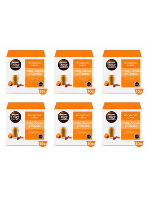 PACK 6 CAJAS (60 CÁPSULAS) DOLCE GUSTO MOCHACHINO CANELA - $3.998 POR CAJA (VENCE: 01-08-26)