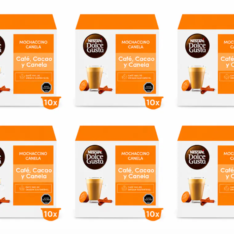 PACK 6 CAJAS (60 CÁPSULAS) DOLCE GUSTO MOCHACHINO CANELA - $3.998 POR CAJA (VENCE: 01-08-26) 1