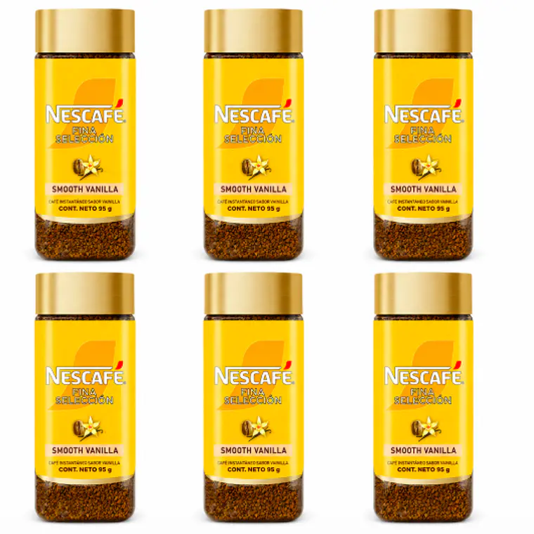 PACK 6 UNIDADES CAFÉ INSTANTÁNEO FINA SELECCIÓN SABOR VAINILLA - $5.998 POR UNIDAD (VENCE: 31-08-26) 1