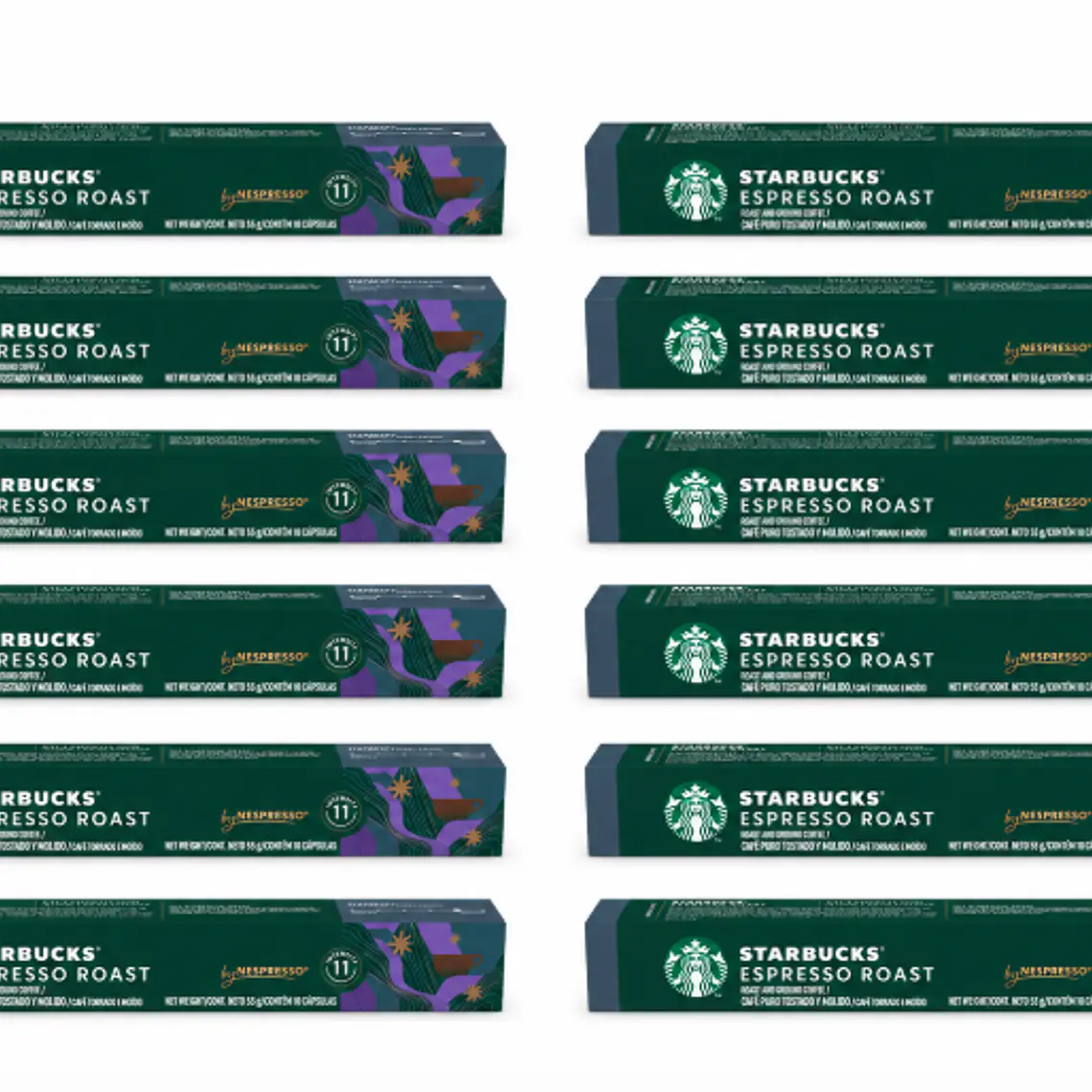 PACK 12 CAJAS (120 CÁPSULAS) STARBUCKS BY NESPRESSO ESPRESSO ROAST - $4.165 POR CAJA (VENCE: 01-08-26) 1