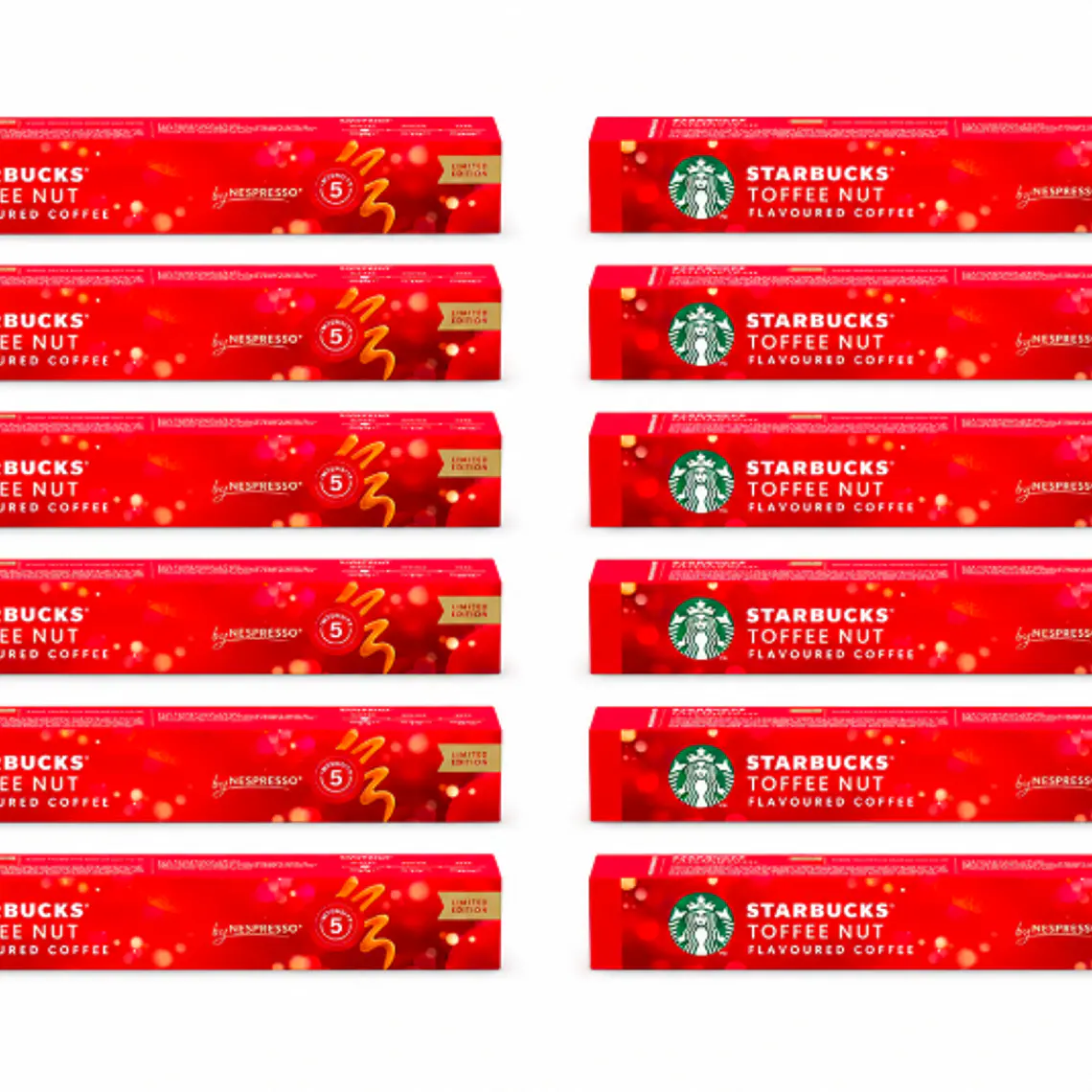 PACK 12 CAJAS (120 CÁPSULAS) STARBUCKS BY NESPRESSO TOFFEE NUT - $4.165 POR CAJA (VENCE: 14-07-26) 1