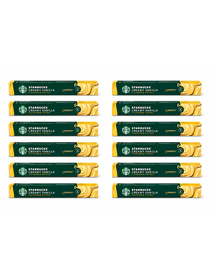 PACK 12 CAJAS (120 CÁPSULAS) STARBUCKS BY NESPRESSO CREAMY VANILLA - $4.165 POR CAJA (VENCE: 16-07-26)