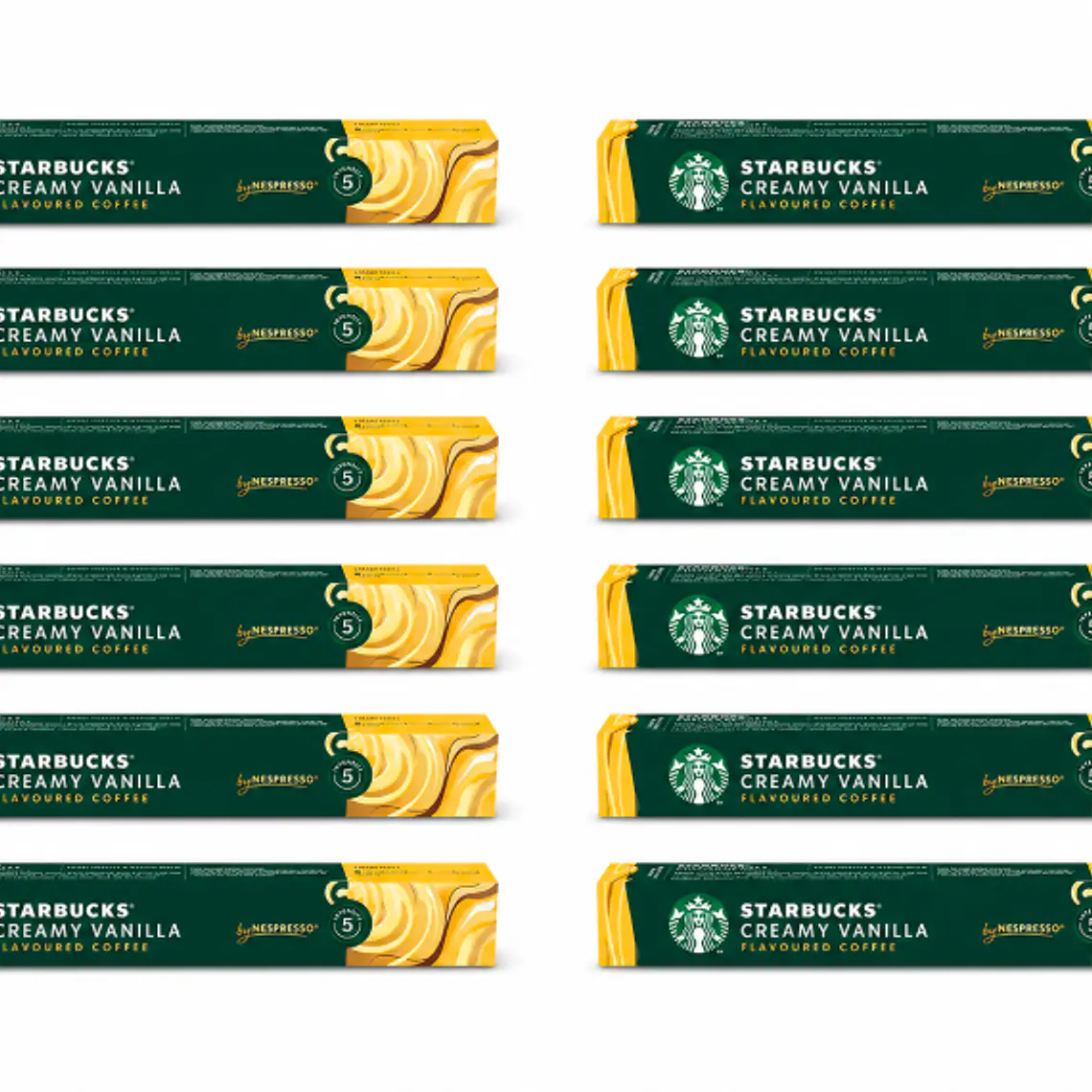 PACK 12 CAJAS (120 CÁPSULAS) STARBUCKS BY NESPRESSO CREAMY VANILLA - $4.165 POR CAJA (VENCE: 16-07-26) 1
