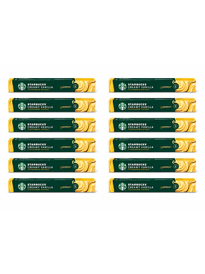 PACK 12 CAJAS (120 CÁPSULAS) STARBUCKS BY NESPRESSO CREAMY VANILLA - $4.165 POR CAJA (VENCE: 22-07-26)