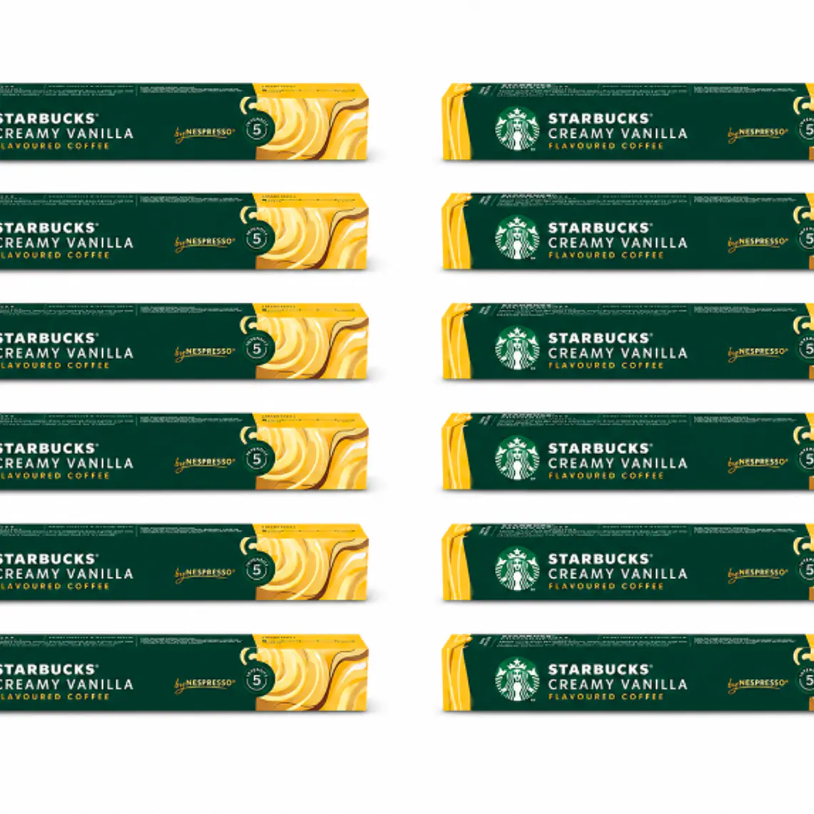 PACK 12 CAJAS (120 CÁPSULAS) STARBUCKS BY NESPRESSO CREAMY VANILLA - $4.165 POR CAJA (VENCE: 22-07-26) 1