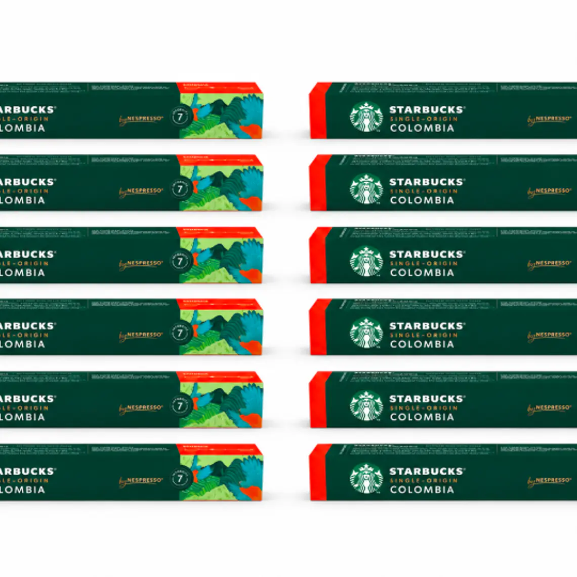 PACK 12 CAJAS (120 CÁPSULAS) STARBUCKS BY NESPRESSO SINGLE ORIGIN COLOMBIA - $4.165 POR CAJA (VENCE: 23-07-26) 1