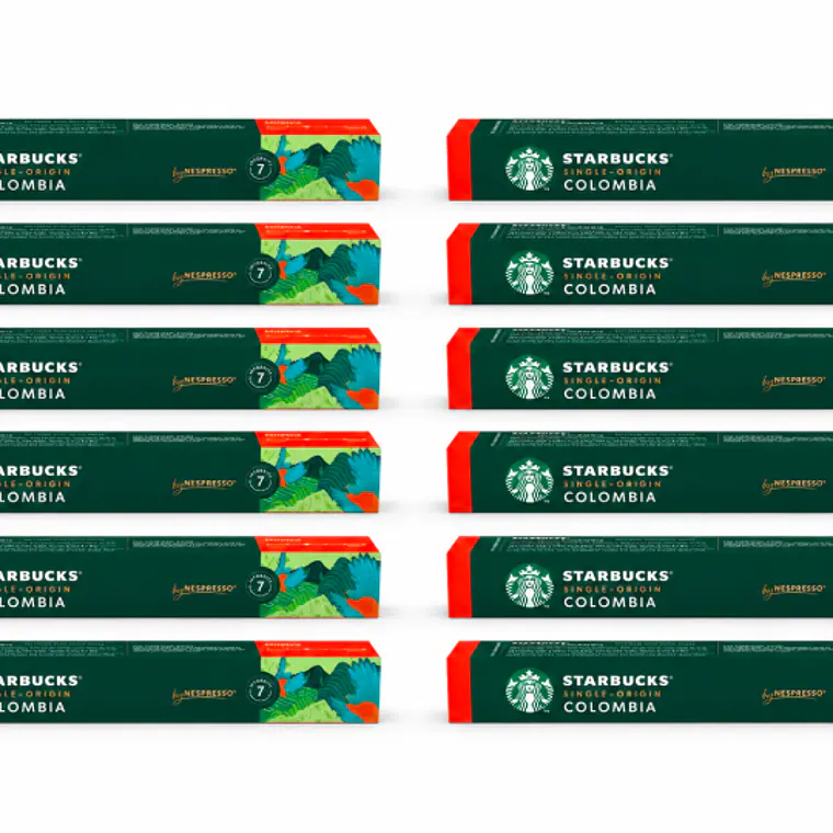 PACK 12 CAJAS (120 CÁPSULAS) STARBUCKS BY NESPRESSO SINGLE ORIGIN COLOMBIA - $4.165 POR CAJA (VENCE: 23-07-26) 1