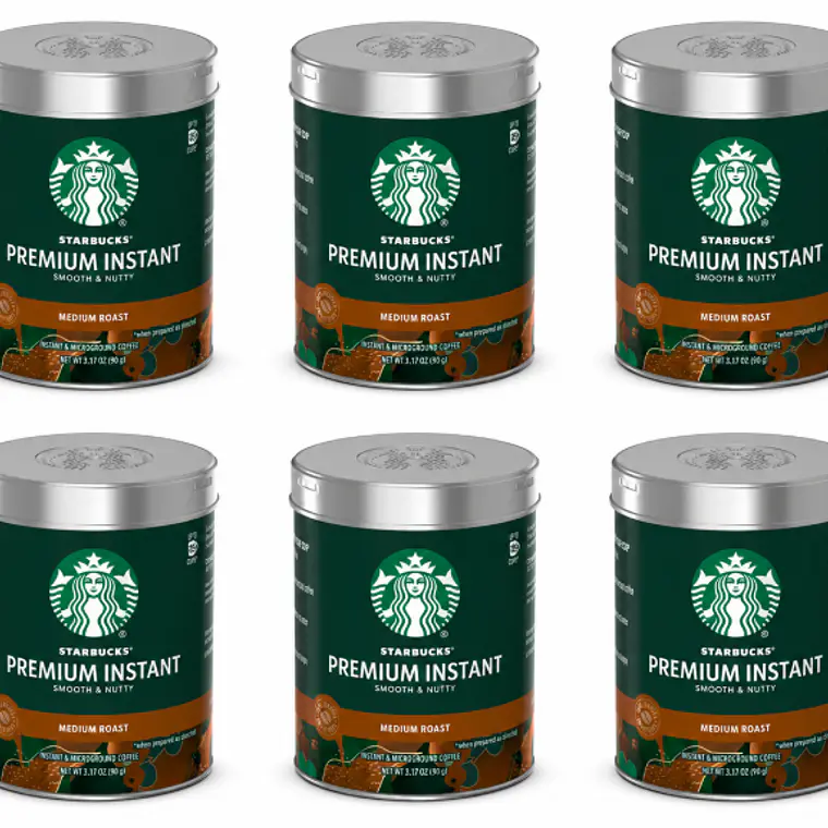 PACK 6 UNIDADES STARBUCKS MEDIUM ROAST INSTANTÁNEO - $4.665 POR UNIDAD (VENCE: 14-08-26) 1