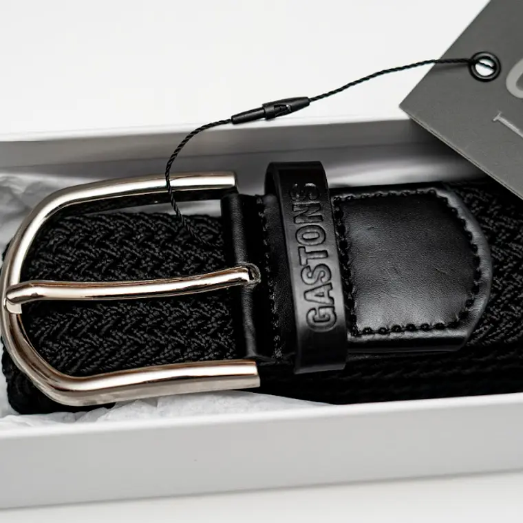 CINTURÓN ELASTICADO TRENZADO NEGRO L/XL 5